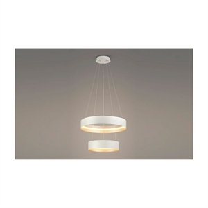 MUSTERRING - LOOP PENDEL 2 - HVID - JUSTERBAR - LED LYS - STÆRK PRIS